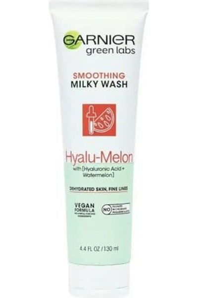 Garnier Green Labs Hyalu-Melon Smoothing Milky Washable Cleanser with Hyaluronic Acid - 130ml