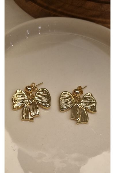 AKSESUARIM Fit All Combinations, Cute, Cool, Bow Steel Earrings