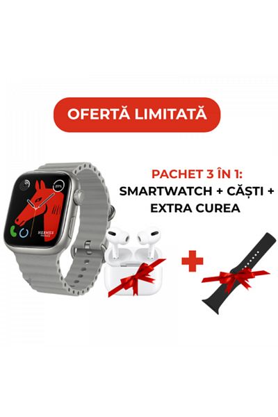 CEB Ceas inteligent iTin S10 Pro 2.22” + Căști wireless iTin R10 + Curea suplimentară