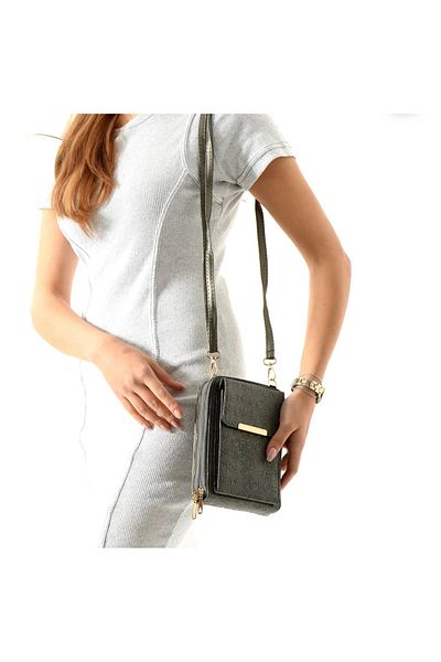 Aleni Shoulder Bag with Multi-Compartment Card Holder and Phone Holder
