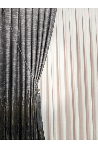 DİLETTO Kornişe Uyumlu Tafta Dokuku Sık Pile Pano Fon Perde Ütü İstemez