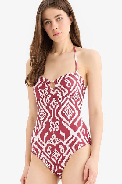 DeFacto Ethnisch gemusterter Neckholder-Badeanzug – Fall In Love E3296ax25sm