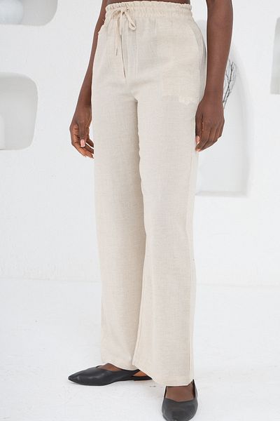 MİA NOURA Women's Weaving Is Made from 50% Linen 50% Viscos Fabric