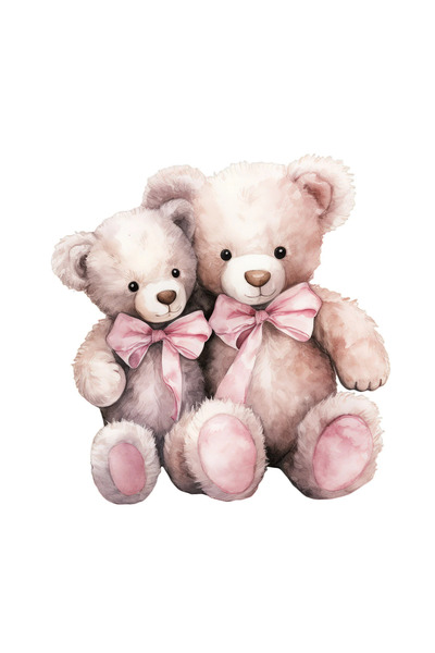 INOVATIX Set of 8, Valentine's Day Sticker Bears in Love, INOVATIX®. 6 cm