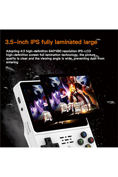 beemen R36S Retro Oyun Konsolu 64GB 10.000+ Oyun 3.5" IPS HD Ekran Linux RK3326 Çift Analog Taşınabilir El Konsolu