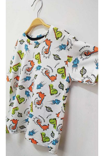 neocotton Tricou pentru copii din bumbac cu decolteu rotund imprimat