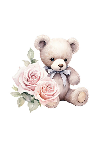 INOVATIX Set de 8 piese, autocolant de Ziua Îndrăgostiților cu ursuleț cu fun...