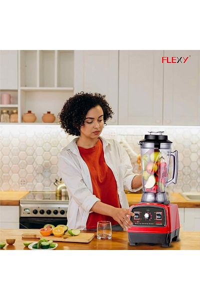 flexy خلاط ومطحنة ٢ في ١ بقوة ٢٢٠٠ واط | وعاء سعة ٤ لتر (خلاط ومطحنة تجاري)