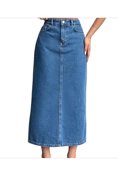 couis Denim Lycra Long Skirt