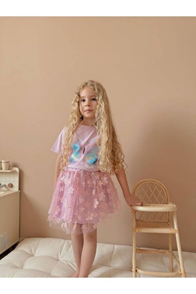 YİGİT BUTİK Yigit Boutique Girl's Suit with Tulle Skirt