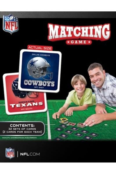 Masterpieces لعبة مطابقة NFL - لعبة بطاقات الذاكرة للأطفال من سن 3 سنوات فما فوق (إصدار متعدد الألوان)