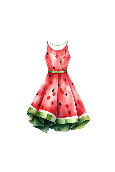 INOVATIX Set de 8 piese, autocolant rochie pepene verde, INOVATIX®. 6 cm