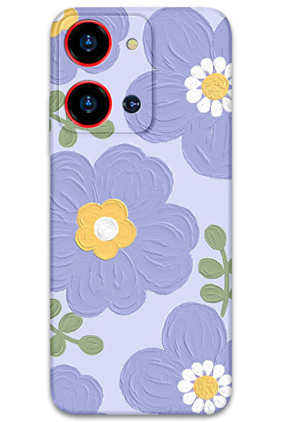 Gramaphone Reeder S19 Max Pro S Zoom Uyumlu Çiçek Desenli Telefon Kılıfı + Ekran Koruyucu - 5799