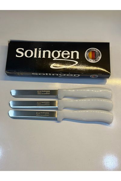 vanilinkitchen Solingen Set of 3 Silvery White Micro Meat and Vegetable Chopping Knives