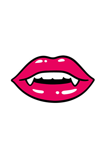 INOVATIX Set de 8 piese, autocolant vampir sexy culoare lipsă, INOVATIX®. 6 cm