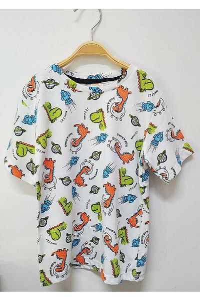 neocotton Tricou pentru copii din bumbac cu decolteu rotund imprimat