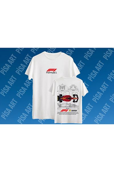 Pisa Art FORMULA ONE X LEC 16 ΜΠΡΟΣΤΙΝΟ ΠΙΣΩ ΠΙΣΩ ΕΙΔΙΚΟ ΣΧΕΔΙΟ UNISEX T-SHIRT