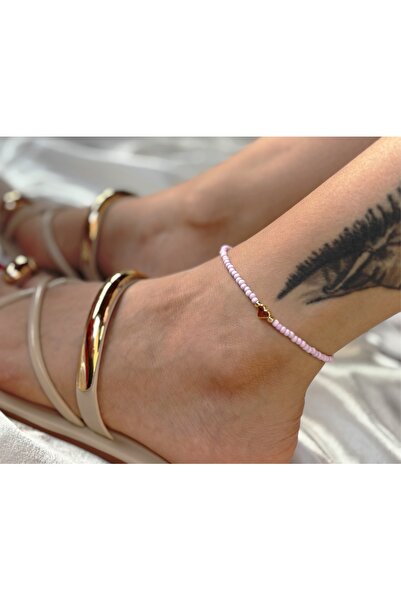 DORA-SS Anklet with Bead Detail, Tiny Heart, Elegant New Season