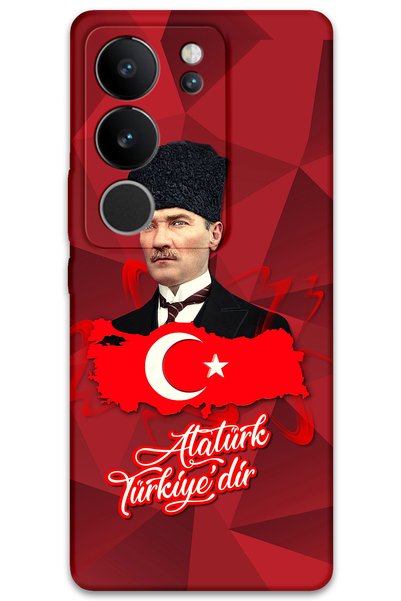 Gramaphone Vivo V29 Compatible Ataturk Pattern Phone Case + Screen Protector ...