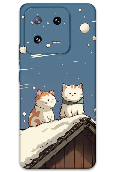 Gramaphone Xiaomi Mi 13 Compatible Cat Pattern Phone Case + Screen Protector ...