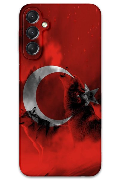 Gramaphone حافظة هاتف متوافقة مع هاتف Galaxy A05s بنمط العلم التركي + واقي شا...