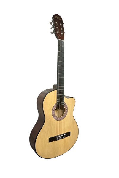 Rio Natural Klasik Gitar Kesik Kasa Sap Ayarlı 4/4 Tam Boy Kılıf-pena-askı-kapo-sticker-çevirici-CNAT