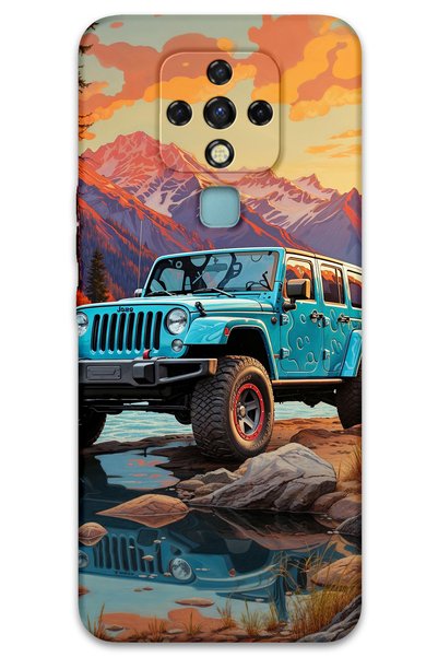 Gramaphone Tecno Camon 16 Compatible Car Pattern Phone Case + Screen Protecto...