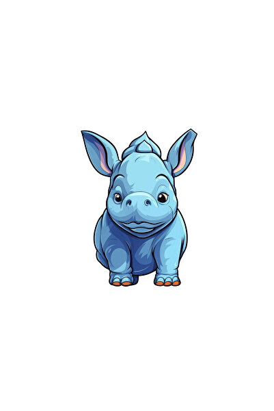 INOVATIX Set of 8, Tigger the Rhinoceros Sticker, INOVATIX®. 6 cm