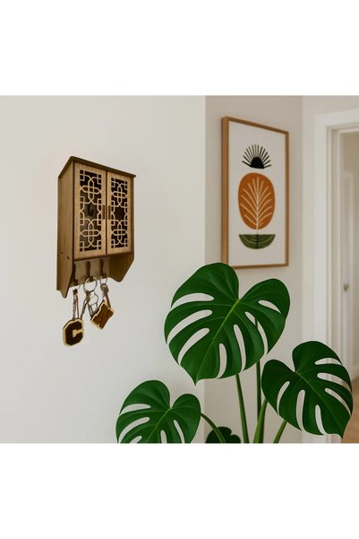 WoodenZoo Wooden Box Key Hanger, Front Door Key Hanger, Wall Mounted, Decorative Key Hanger