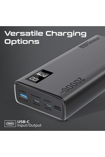 Promate Promate 20000mAh Compact Portable Battery with USB-C™ Port