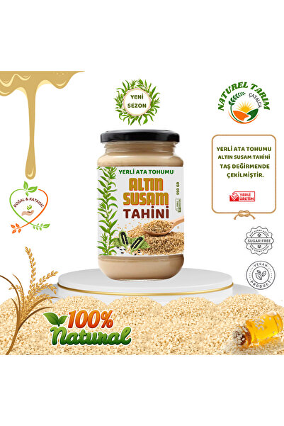 NATUREL Altın Susam Tahini ( Yerli Altın Susam Ata Tohumu )