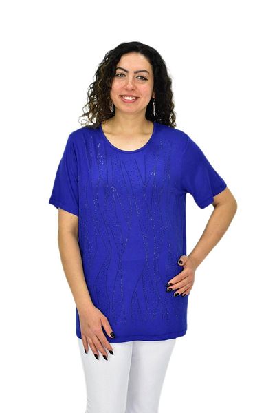 wearon tekstil Women's Viscose Stone Short Sleeve Blouse Bgl-St04679
