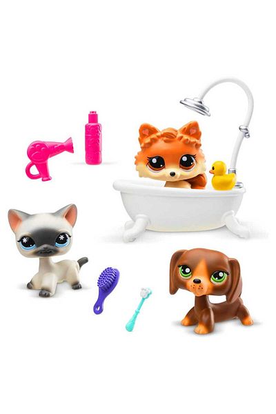 Littlest Pet Shop I Chose I Bought Minis 638 S3 Maintenance Time Spa Play Set 3-Piece Mini Figure 4