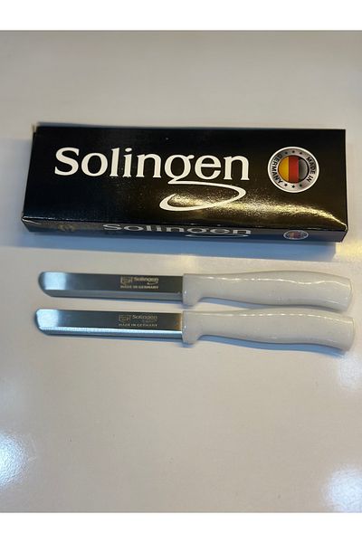 vanilinkitchen Solingen Set of 2 Glitter White Micro Meat and Vegetable Chopping Knives