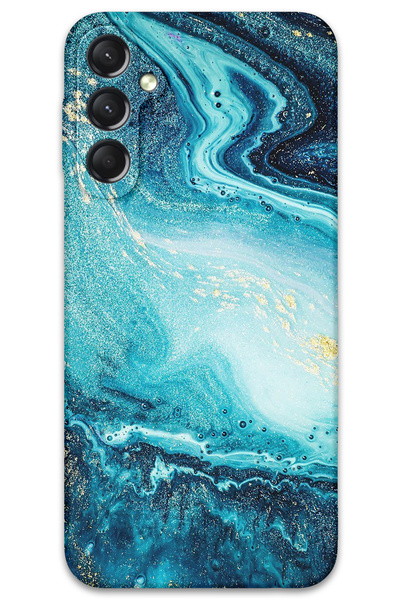 Gramaphone حافظة هاتف متوافقة مع هاتف Galaxy A15 بنمط رخامي + واقي شاشة - 5818
