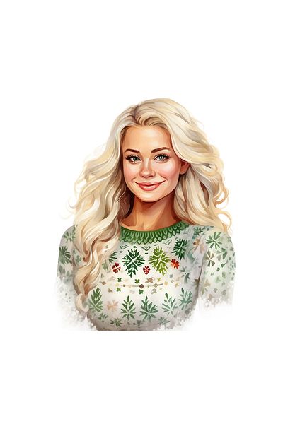 INOVATIX Set of 8 pieces, Sticker Winter sweater Dalia, INOVATIX®. 6 cm