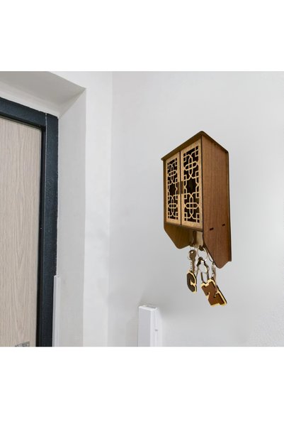 WoodenZoo Wooden Box Key Hanger, Front Door Key Hanger, Wall Mounted, Decorative Key Hanger