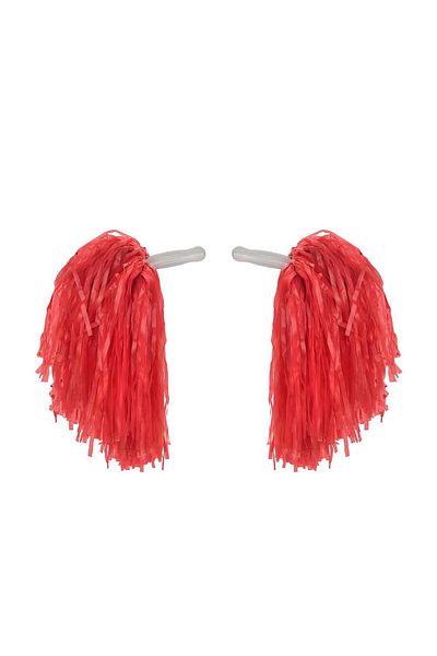 merland benvecocuk 1 Pair (2 Pieces) Red Color April 23 Show Pompom