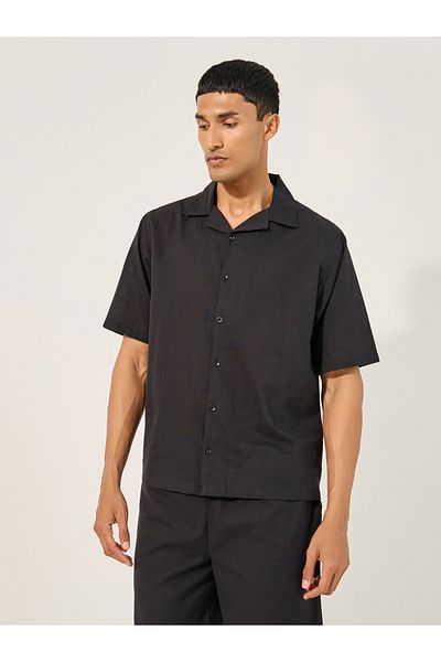 Styli Solid Regular Fit Shirt and Shorts Cord-set