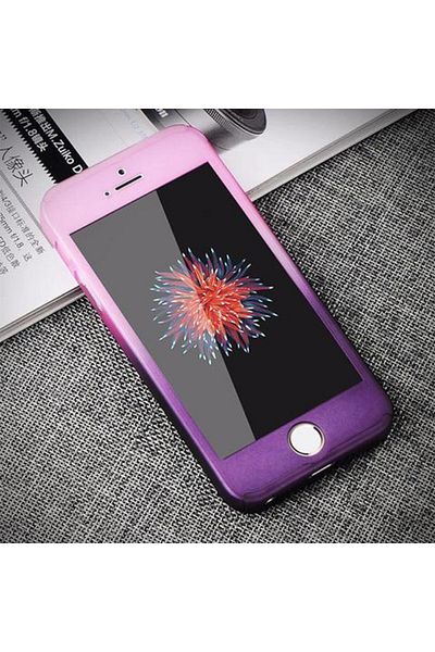 OEM Apple Iphone 6 Plus /6S Plus 360 Protection Ultrathin Semi-Transparent Gradient Purple Phone Case
