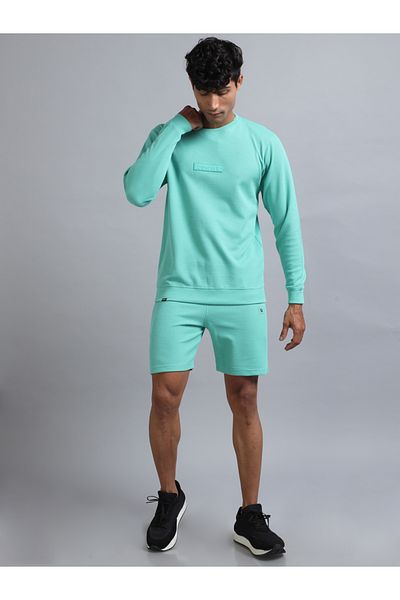 Bushirt By Styli Textured Round Neck T-Shirt and Shorts Co-Ords