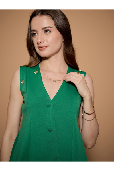 Kassually By Styli Solid Peplum Style Waistcoat and Slim Fit Pants Co-Ords