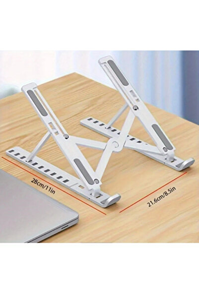ROHS Πτυσσόμενη βάση φορητού υπολογιστή 7 επιπέδων Λευκή
