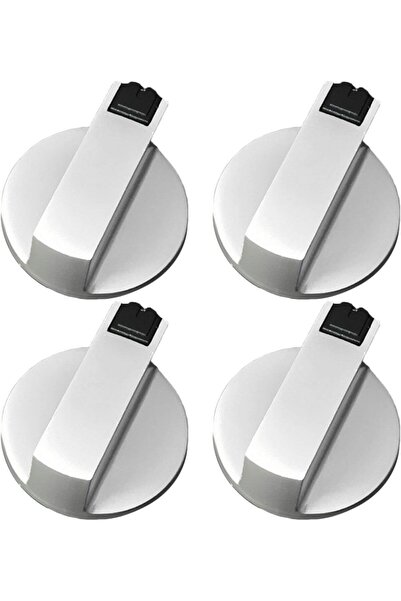 OEM Комплект от 4 копчета за газова печка, метални, 40 мм, сребристи