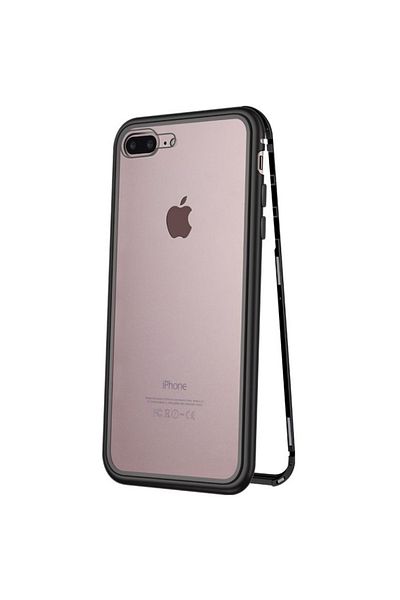 OEM Carcasă magnetică 360° pentru iPhone 8 Plus, neagră