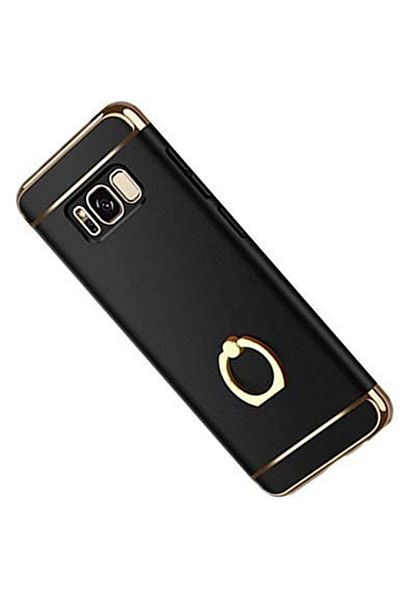 BLACK Carcasă Samsung Galaxy S8 Plus, Elegance Luxury 3 în 1, inel negru