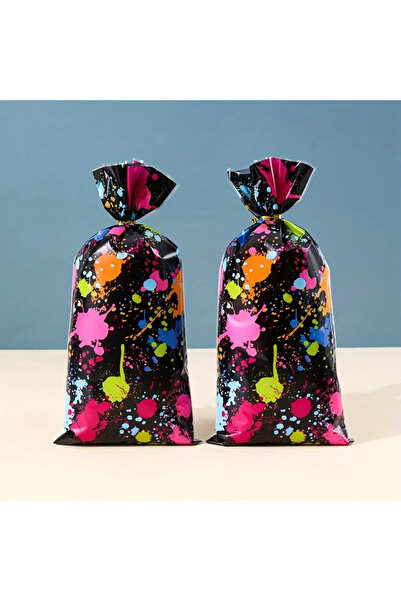 hdcw 20 ADET BOYA DESENLİ AMBALAJ, DOĞUM GÜNÜ PARTİSİ, HEDİYE, KURABİYE TORBALARI