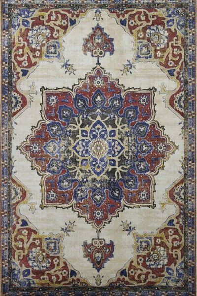 Alkaffary Jehan Premium Rugs with Elegant Designs and High Quality 3.00X4.00 Red-blue