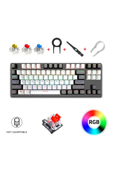 Hietech K5.50 RGB Hot-Swap 1.Sınıf Hissiyat Ekstra Yedek Switch ve Aksesuarlı...