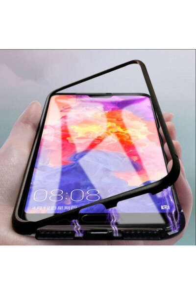 BLACK Θήκη Apple iPhone 8, μαύρη, με μαγνητική προστασία 360 μοιρών, με πίσω ...